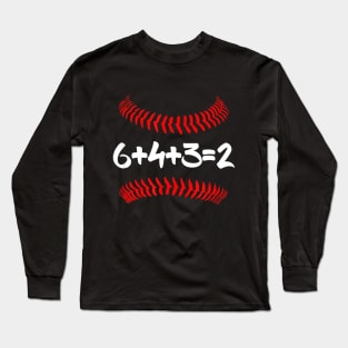 6432 Baseball Math Double Play Long Sleeve T-Shirt